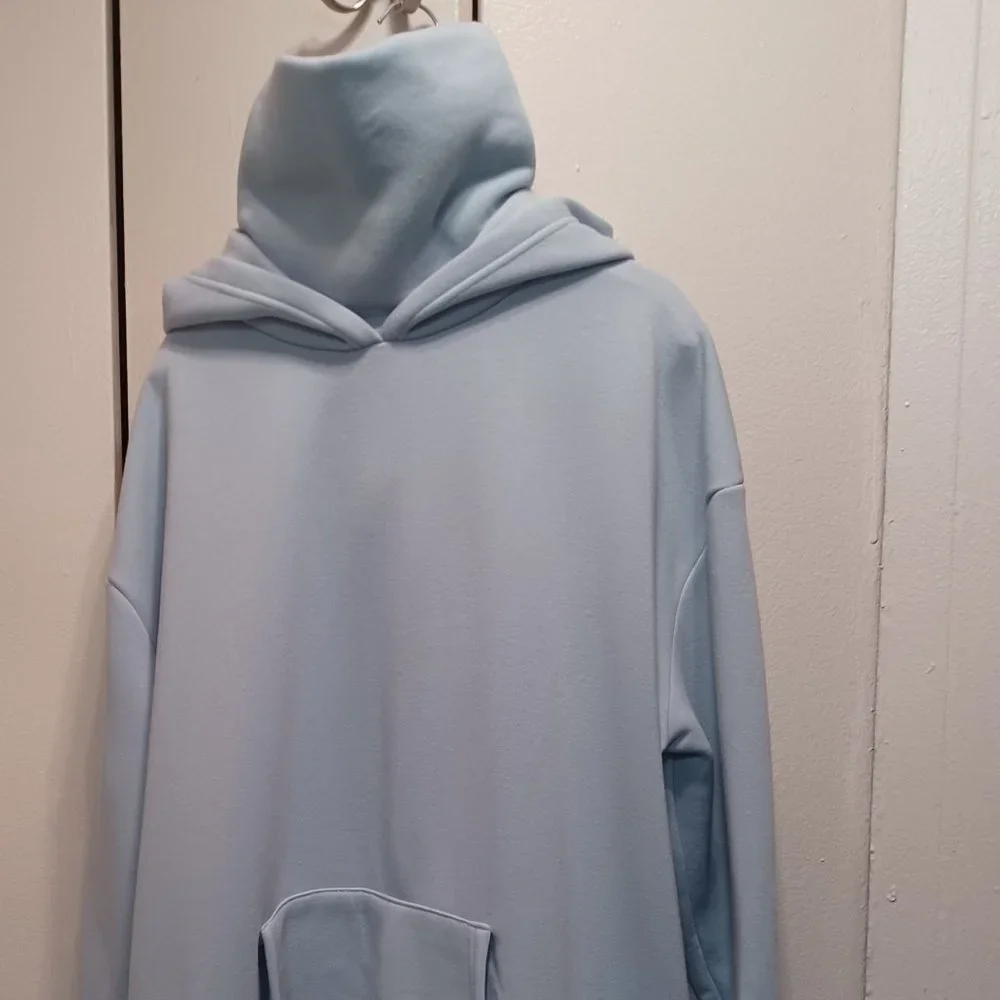 Forever 21 Baby Blue Hoodie Sweatshirt Size !X - Picture 2 of 5